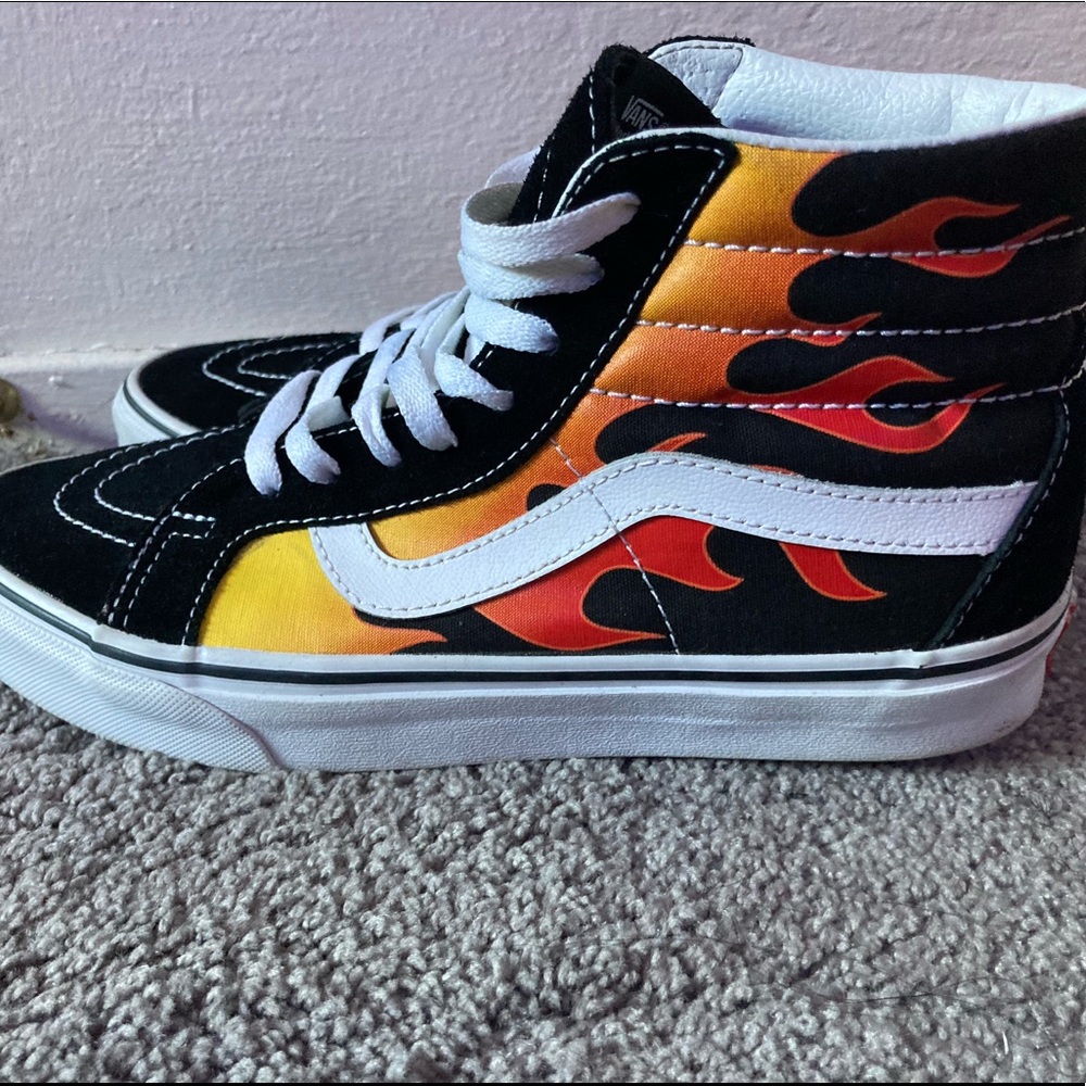 Vans high top (flames)
